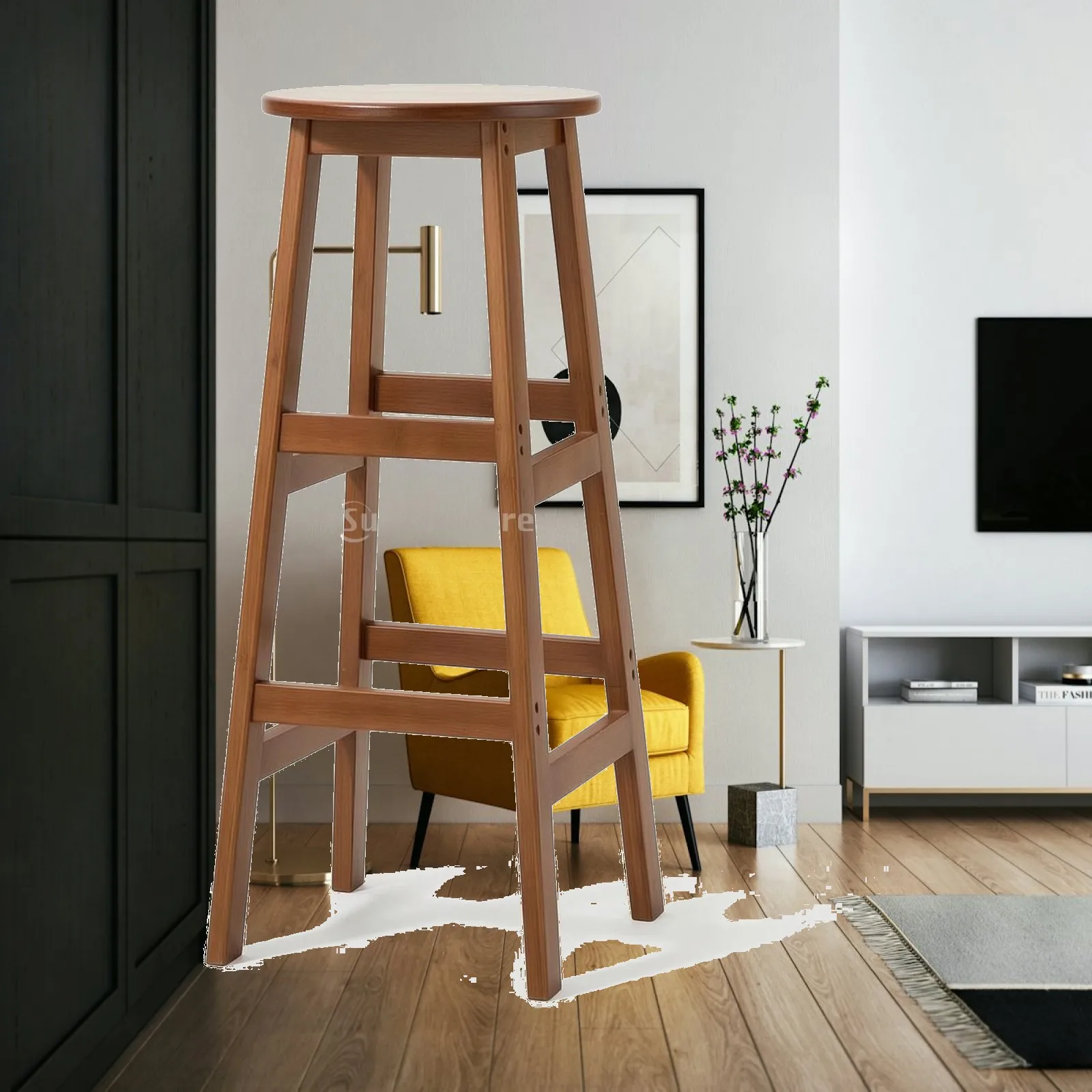wood-casual-round-seat-stool-bamboo-counter-height-chair-portable-seat-for-bar-cafe-balcony