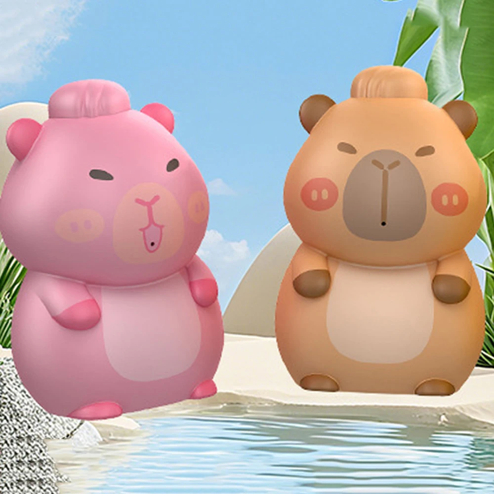 ชุดของเล่นฉีดน้ำคาปิบารา 3 ชิ้น/ชุด รูปการ์ตูนคาปิบารา พ่นไกล พกพาสะดวก แบบกด ของเล่นฉีดน้ำคาปิบาราสำหรับเล่นที่ชายหาด