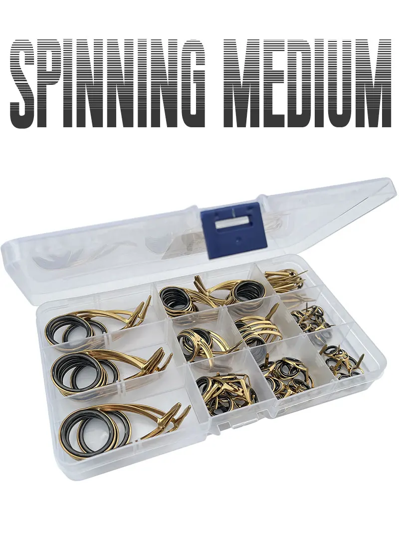 TAKEDO TN75-1 5er-Set Spinnrutenführungen aus Edelstahl mit Keramikringen für DIY-Angelruten-Zubehör – Detail 1