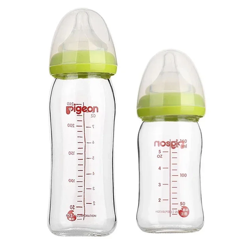 160ml Baby Nipple Bottle Baby Wide Mouth Glass Bottle Newborn Bottle PPSU Feeding Bottle Kids Boys Girls Anti-choking Bottles