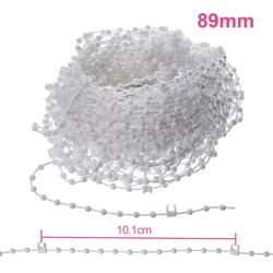 89mm/127mm 20 Metres Vertical Blind Bottom Slat Link Chain Cord Parts White For Room Window Blinds Tool Parts