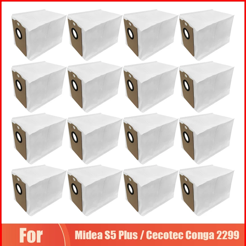 Dust Bin Fit For Midea S5+ Plus, Conga 2299 Ultra 2499/7490/8290 Vacuum Cleaner Parts Large Capcity Dust Bags Replacement