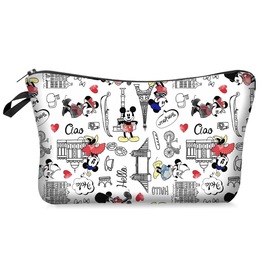 Disney Cosmetic Pouch Cartoon Mickey Mouse Minnie Storage Bag Cute Kawaii Fashion Couple Handbag for Children Women Coin Wallet