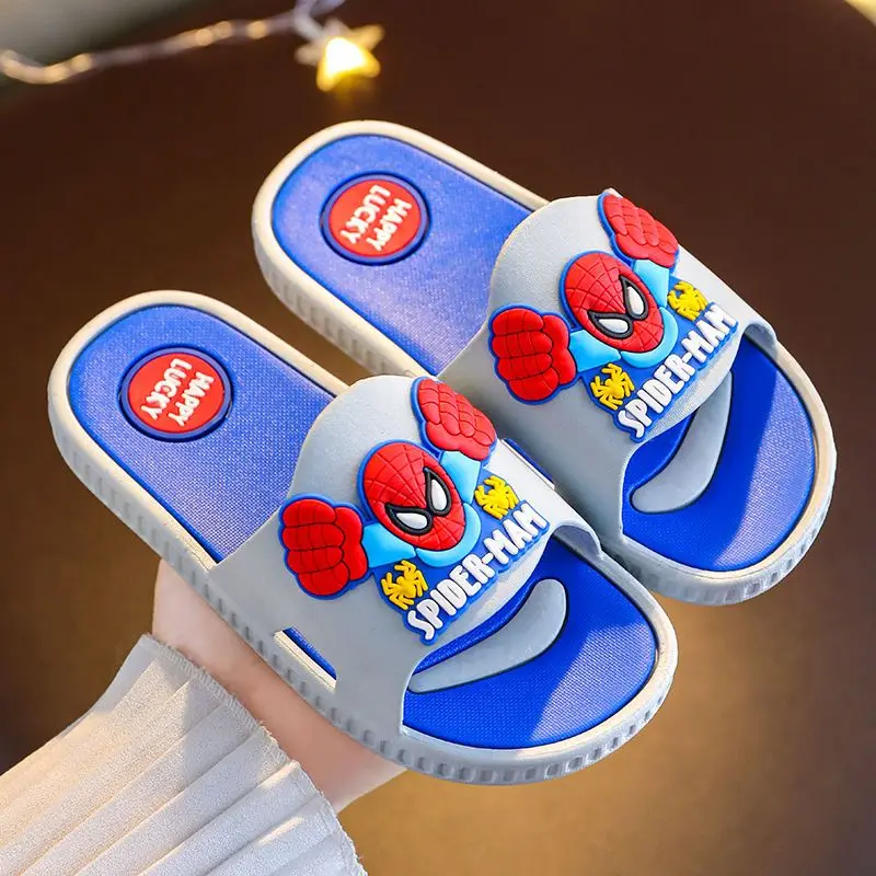 Disney Children\'s Slippers Cartoon Boys\' Summer Home Shoes Boys Sandals Waterproof Anti-slip Kids Garden Shoes Size