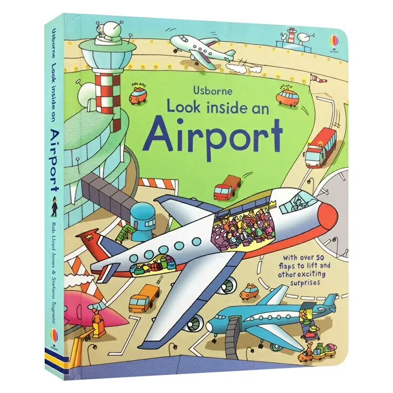Usborne Look Inside An Airport, books aged 3 4 5 6, English Popular science picture Board books 9781409551768 9780794527723