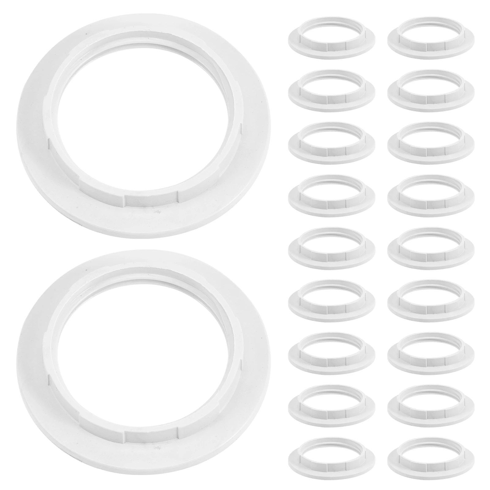 

20pcs Shade Ring E27 Light Fixture Collar Durable Plastic Replacement For Table Lamp Floor Lamp Chandelier Pendant Ceiling Light