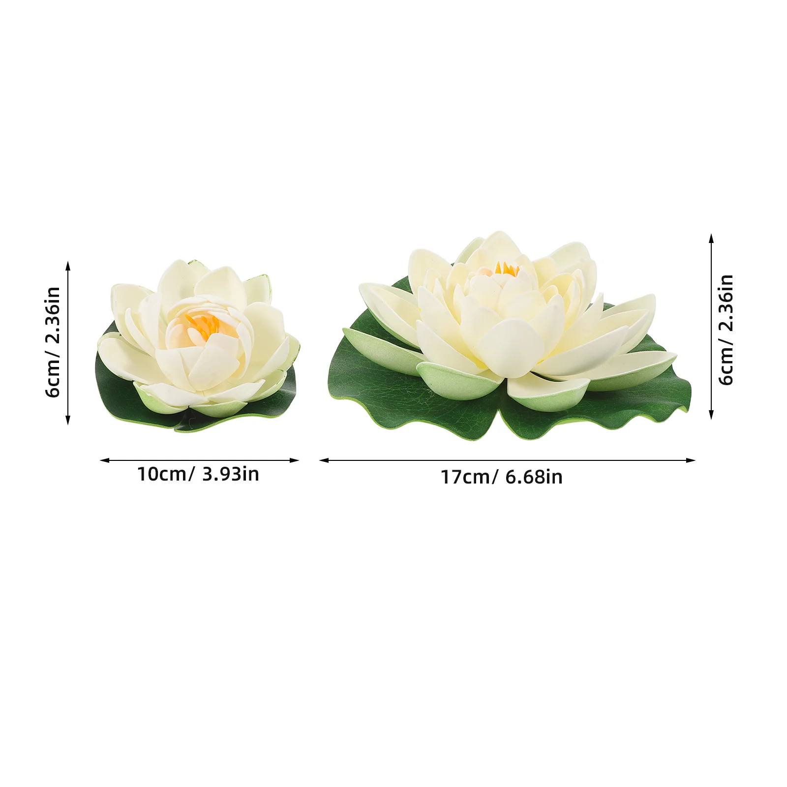 6Pcs Künstliche Lotus Blume Realistische Schaum Schwimm Seerose Pad Teich Ornament Garten Pool Dekor Aquarium Aquarium