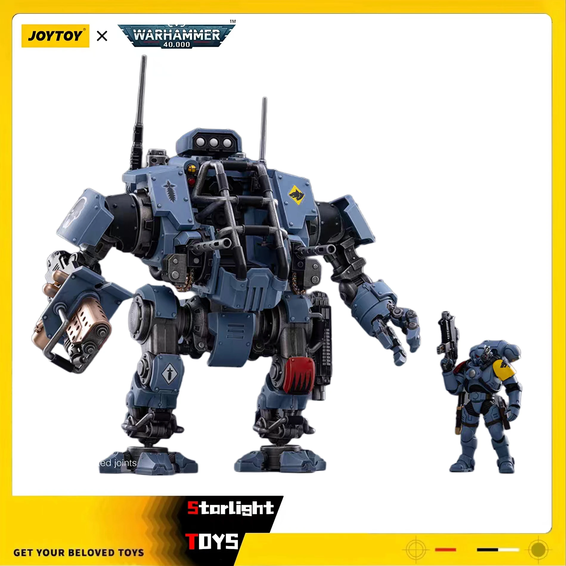 

JOYTOY 1/18 Action Figure Warhammer 40K Space Wolves Battle PackInvictor Warsuit Warsuit PilotBrother Rurik Warfist Toy Model