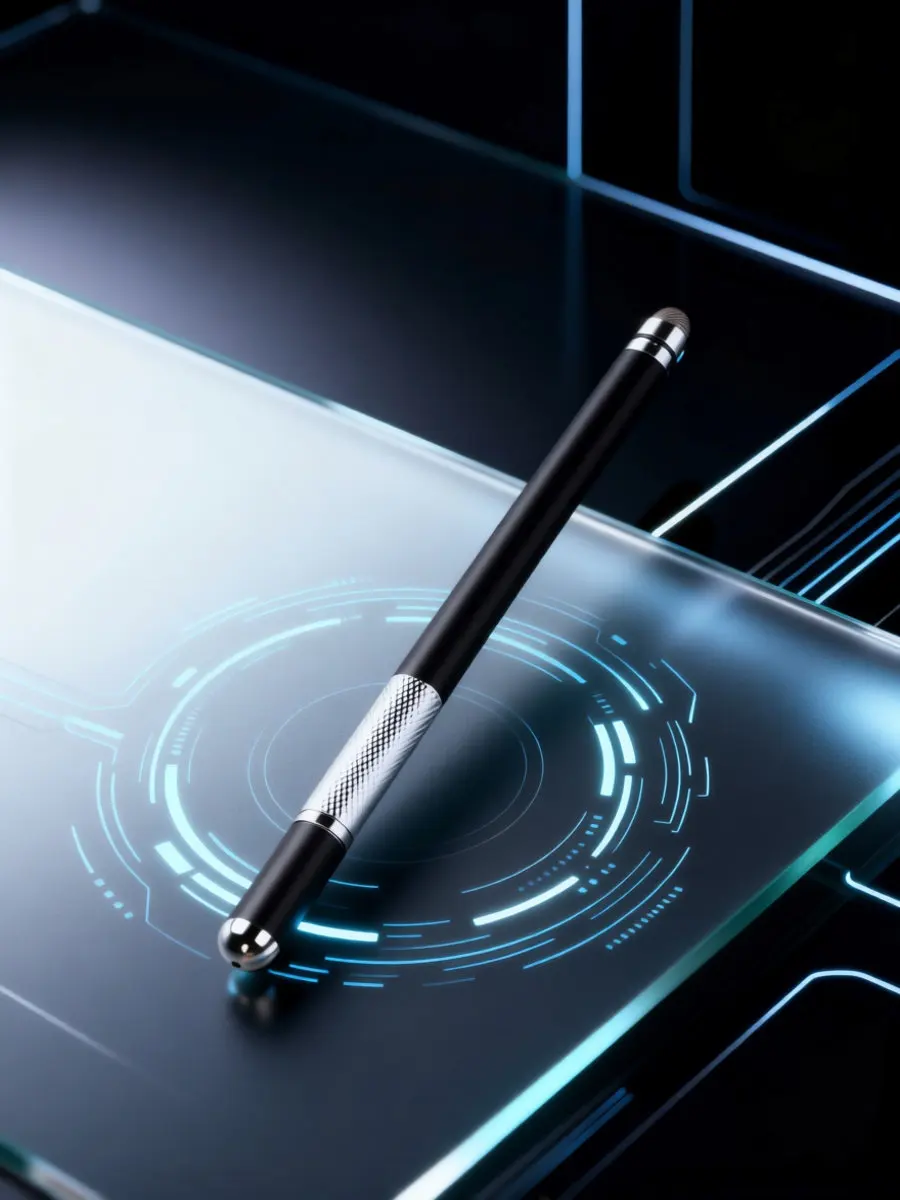 Double End Capacitive Stylus Metal Black Disc Touch Screen Pen for Notes Drawing Games Tablets Phones Handwriting Lightweight