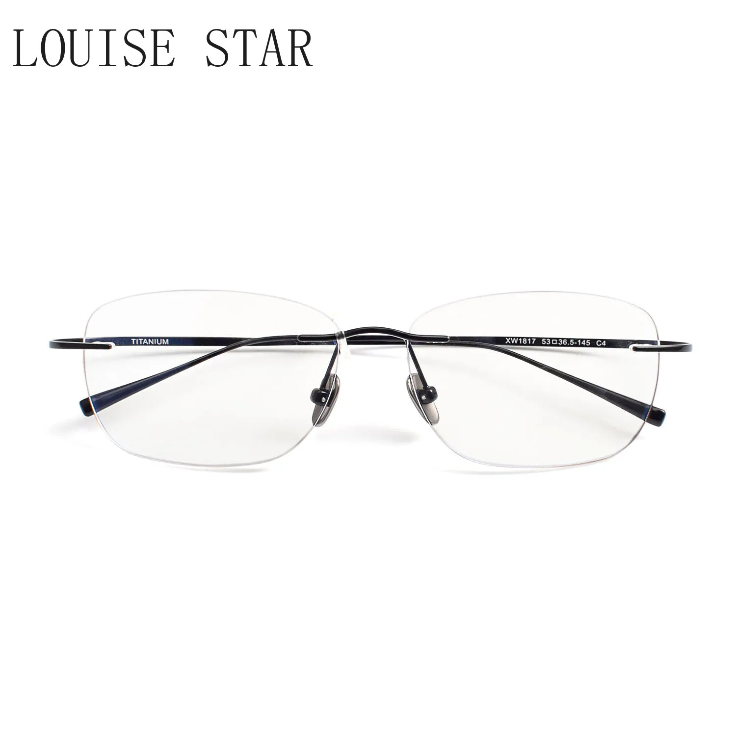 New Ultra Light Pure Titanium Glasses Frame for Men and Women Frameless Glasses, Prescription Glasses for Myopia, Gold Color