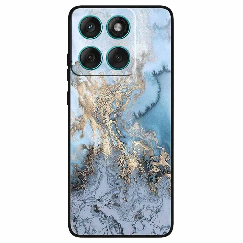 Für Motorola Edge 60 Fusion Fall Weiche TPU Silikon Zurück Abdeckungen für Moto Edge 60 Fusion Schwarz Abdeckungen Funda Edge 60 Fusion Marmor Neue