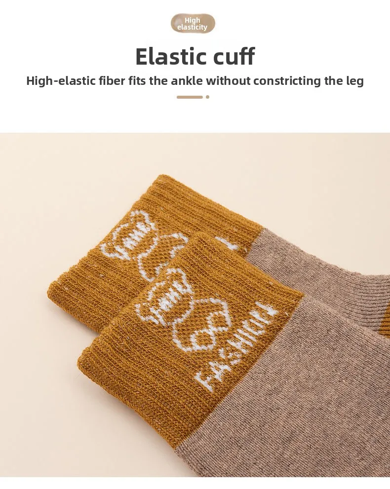 5 Paar dicke, warme Kindersocken für Jungen und Mädchen, weiche, mit Fleece gefütterte, rutschfeste Wintersocken für Kleinkinder – Detail 17