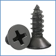 50-200pcs M1 M1.2 M1.4 M1.7 M2 M2.6 M3 M3.5 Black Steel Phillips Flat Countersunk Cross Round Pan Head Self-tapping Wood Screw