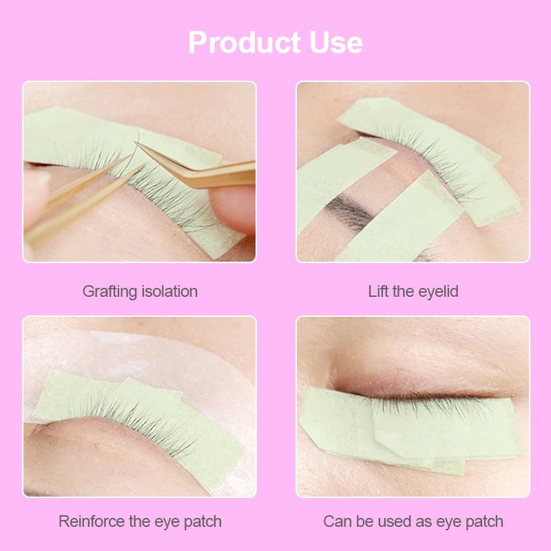 5Pcs Atmungsaktive Papier Bänder Wimpern Verlängerung Professionelle Wimpern Weiß Band Auge Falsche Wimpern Patch Augenlid Aufkleber