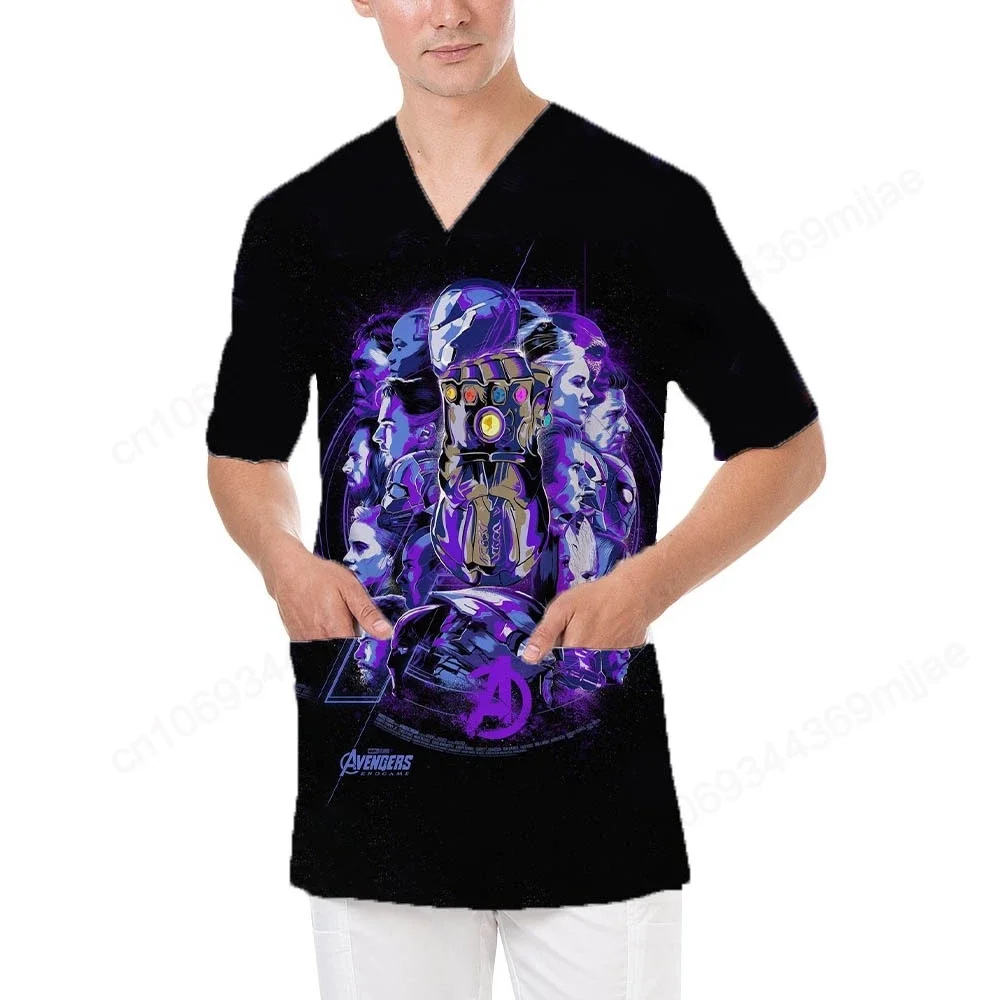 زي ممرضة نسائي برقبة V ، تيشيرت نسائي فاخر ، توب وبلوزات أنيمي ، موضة Y2K ، ملابس شبابية ، Yk2