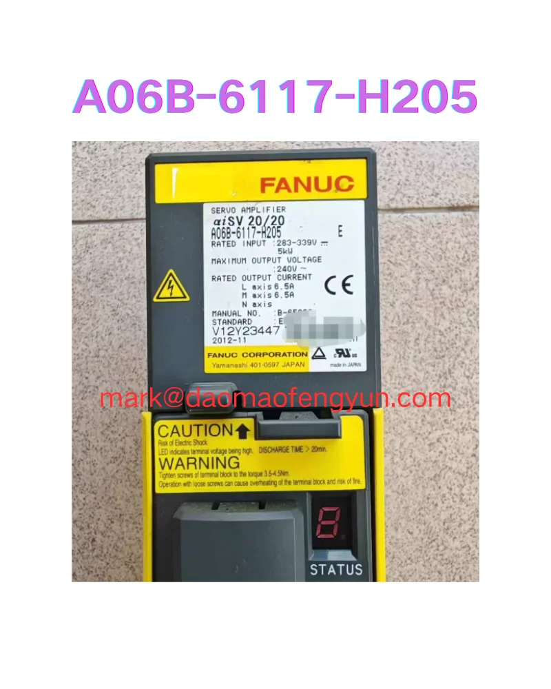 

A06B-6117-H205 Использованные сервоприводы протестированы в порядке, A06B-6117-H205