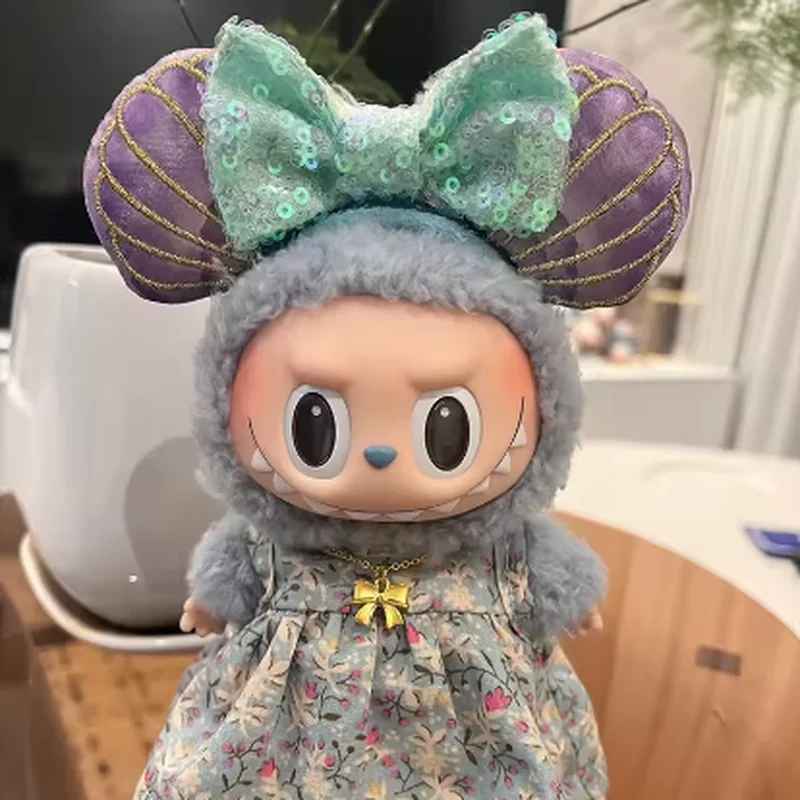 

Милая повязка на голову для плюшевых кукол Labubu, аксессуары, кавайная повязка для волос для кукол, очаровательные игрушки, декор, сумка, кулон, подарки для девочек, без куклы