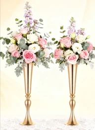 

50cm Tall 12pcs)Manufacturer supplier gold ostrich feathers stand table centerpieces for wedding decoration qq352