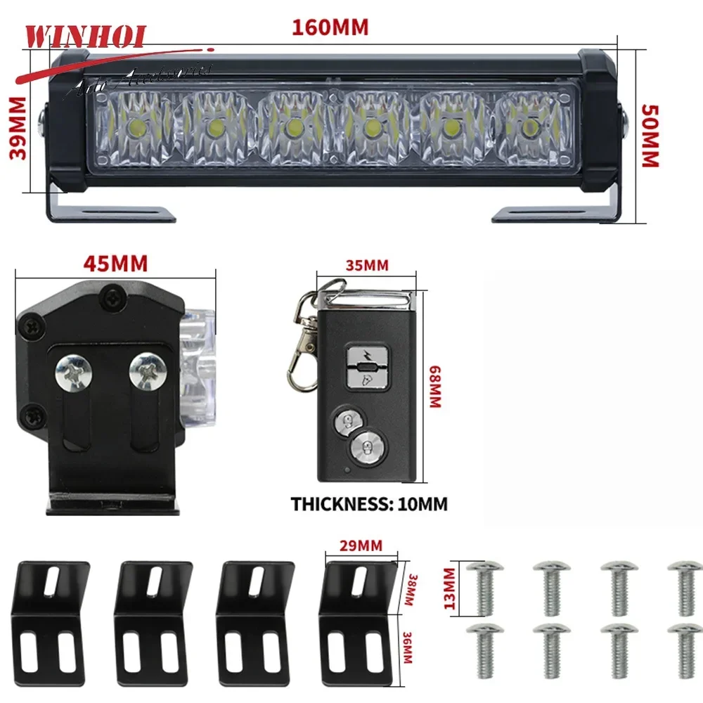 2*6 LED Police Strobe Lights Wireless Remote Car Grill Warning Emergency Lamp Auto Stroboscope Flashing Beacom Car Accessories