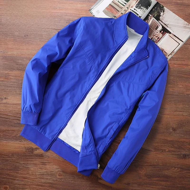 

rctic People Spring Autumn Thin Men's Jaet Double Layer Cotton Sports Windproof Stand Collar Jaet Trendy Top Clothes