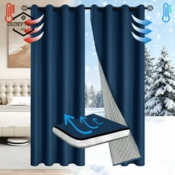 OLOEY Tende moderne per soggiorno Sala da pranzo Camera da letto Cotone acustico Lino Tenda isolante ispessita oscurante Finestra personalizzata