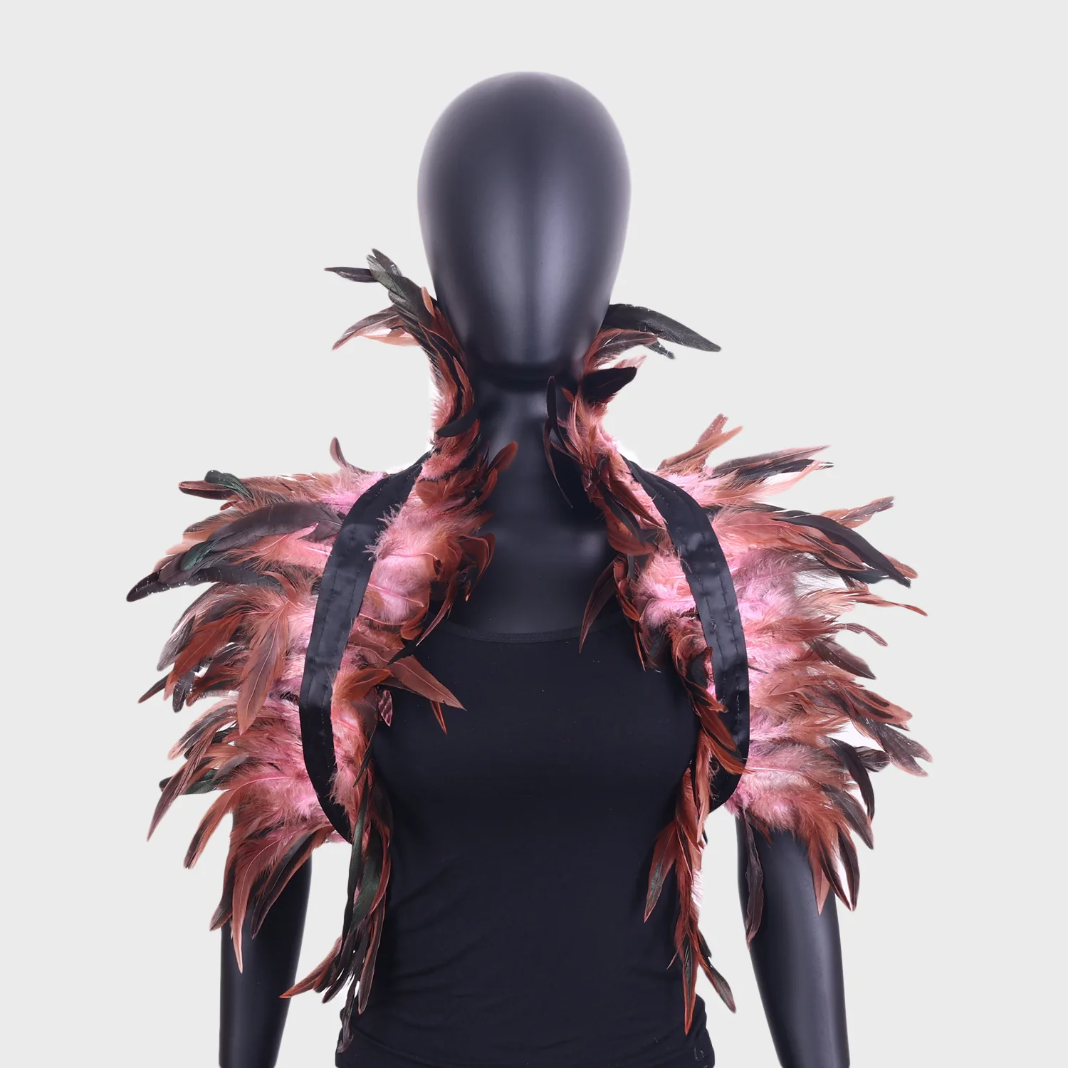 Gothic Feather Shawl Halloween Party Performance Chicken Feather Accessories Cloak