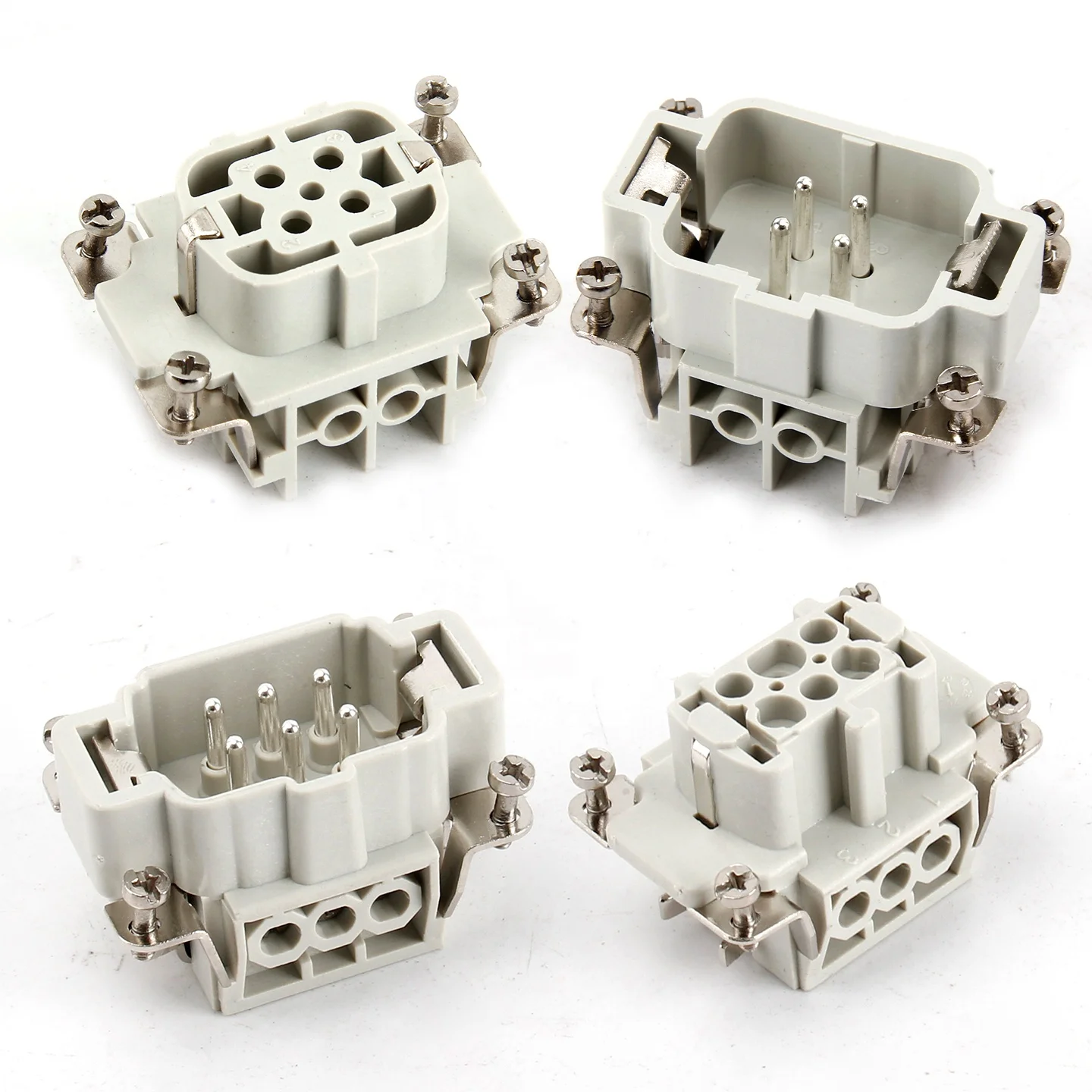 Double Latch Heavy  Male/Female Aerospace Electrical Connector Corrosion Resistant Industrial IP65 Brass PCB Power