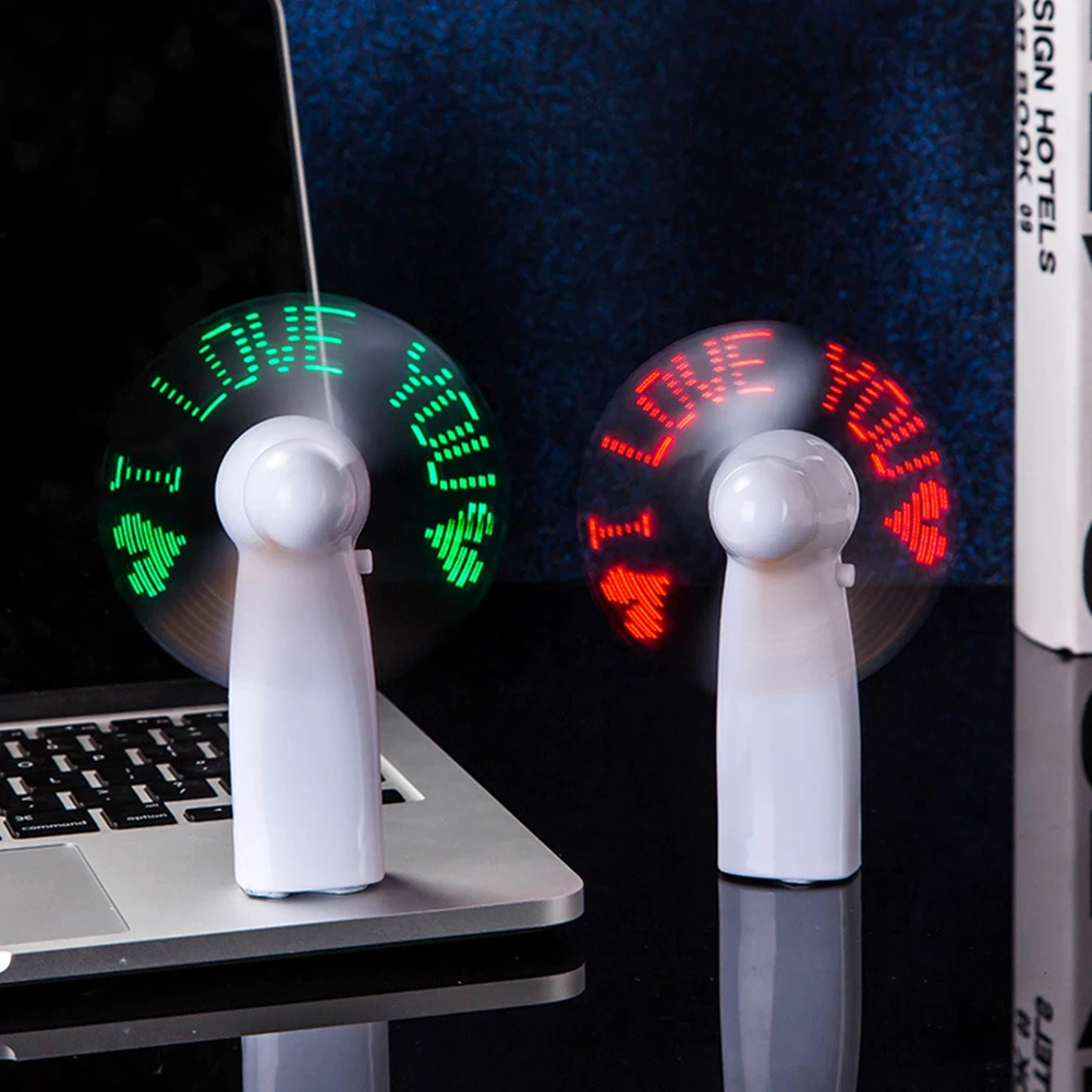 

Mini Handheld Fan Durable Safe Foldable Home Office Travel Shiny Office Fan Portable Small LED USB