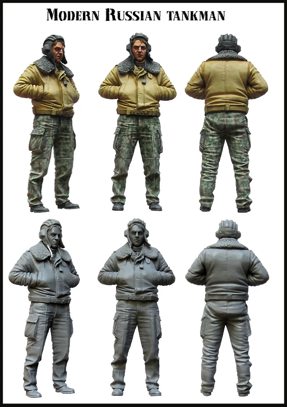 1/35 Scale Die-cast Resin Figures Assembly Model Kit-C215 MODERN RUSSIAN TANKMAN Unassembled and Unpainted