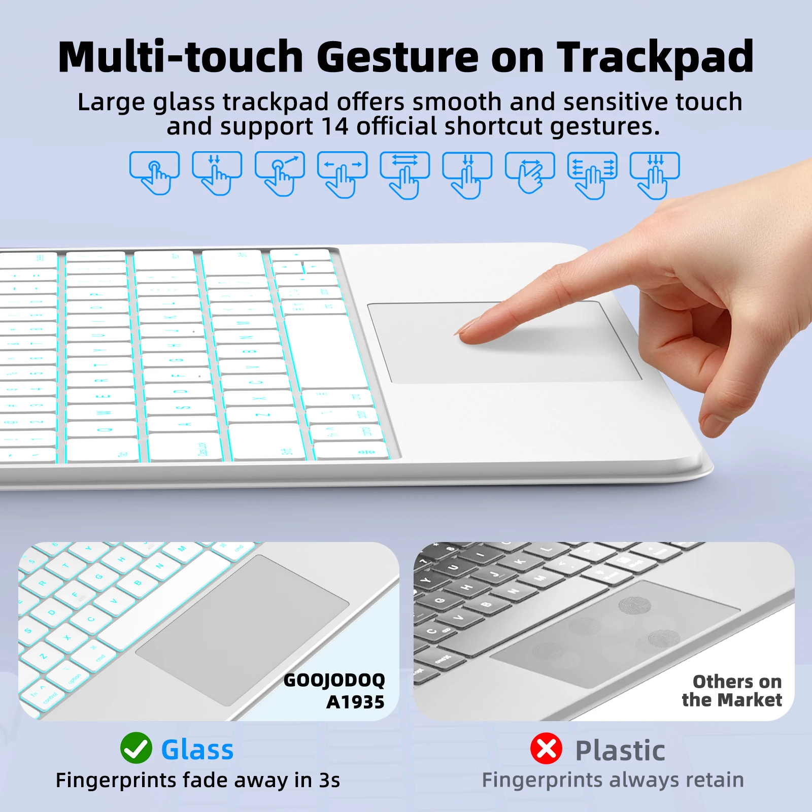 Teclado mágico ligero para iPa - Tablet Accessories Choice Store reseña y precio