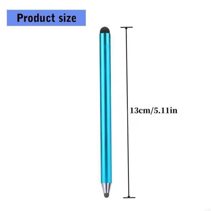 C90F Double End Styluses Pen for Touchable Screen High Sensitivity Silicone Styluses Drawing Styluses Pen for Smartphone Tablet