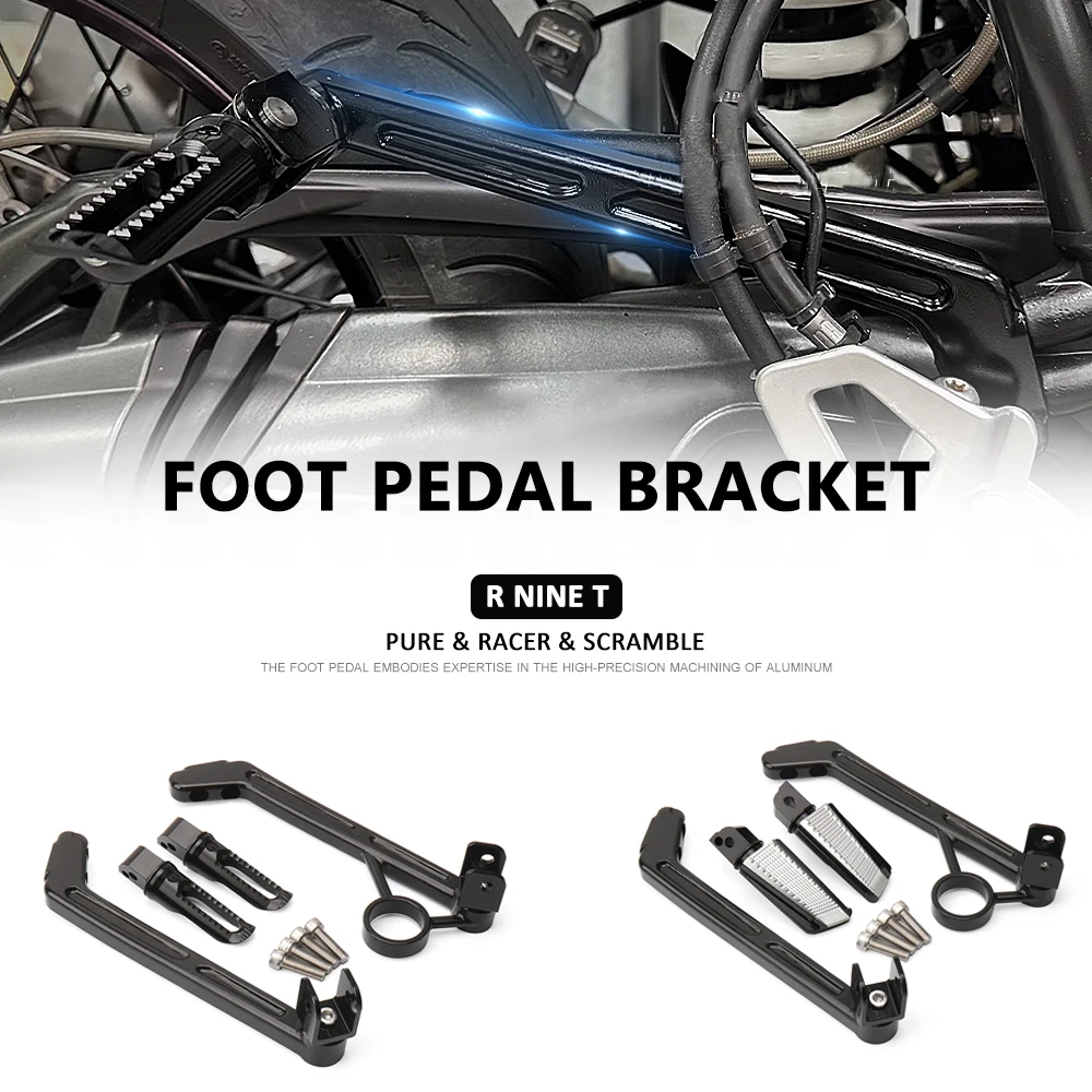 

New Motorcycle RNINET 2014-2023 R9T Footpegs Foot pegs Footrest Pedals Bracket For BMW R NINE T SCRAMBLER rninet RNineT PURE