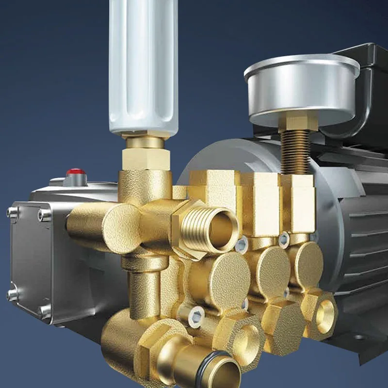 2000 واط عالية الضغط التجارية ماكينة غسل سيارات غسيل السيارات قطعة أثرية Lvchi فرشاة مضخة مياه للسيارة غسالة آلية 120Bar 10L/ Min