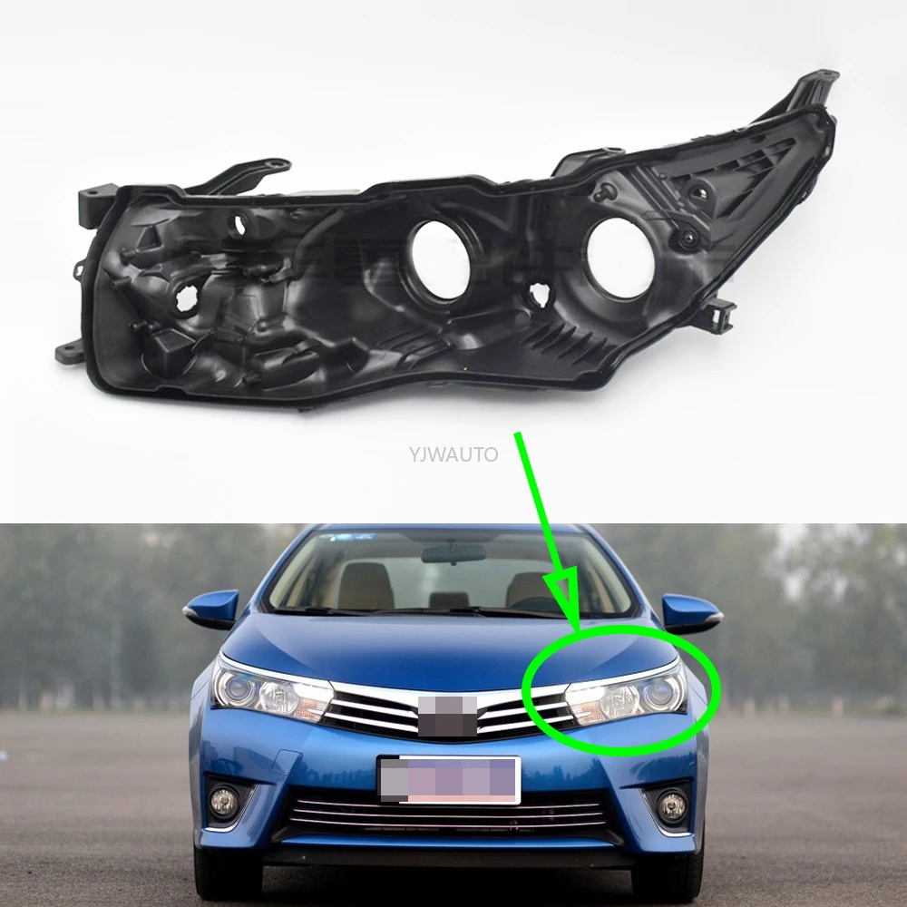 

Headlight Base For Toyota Corolla 2014 2015 2016 Headlamp House Car Rear Base Front Auto Headlight Back House