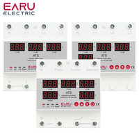 3 Phase 63A 100A 3P+N Phase Selector Adjustable Over Under Voltage Current Protector ATS Automatic Transfer Switch Monitor Relay