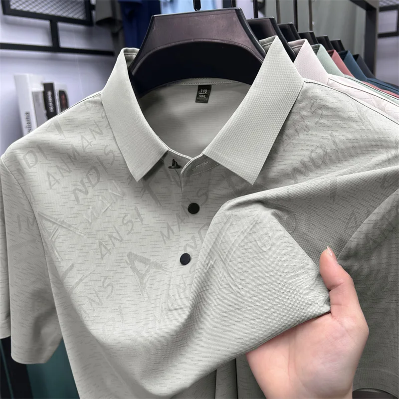 

High Quality Short Sleeved T-shirt for Men in Summer, Wrinkle Resistant and Ice Free Polo Shirt