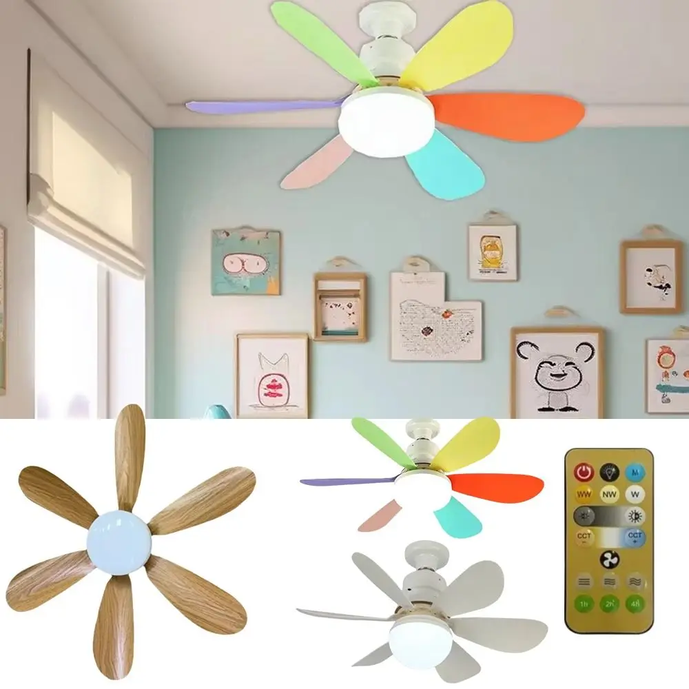 With Remote Control Ceiling Fan Light E27 Base Dimmable LED Light Fan 30W/40W Intelligent Electric Fan Ceiling Lamp Living Room view 2