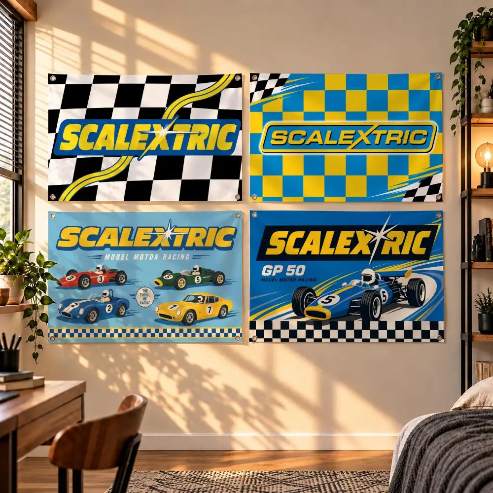 Classic Slot Car Racing Brand Scalextric Flags Indoor Outdoor Wall Hanging Flag Decor Banner Wall Decor