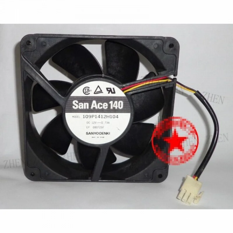 

Y 1 Pc. 109P1412H104 14CM 12V 0.73A 14038 3-wire fan