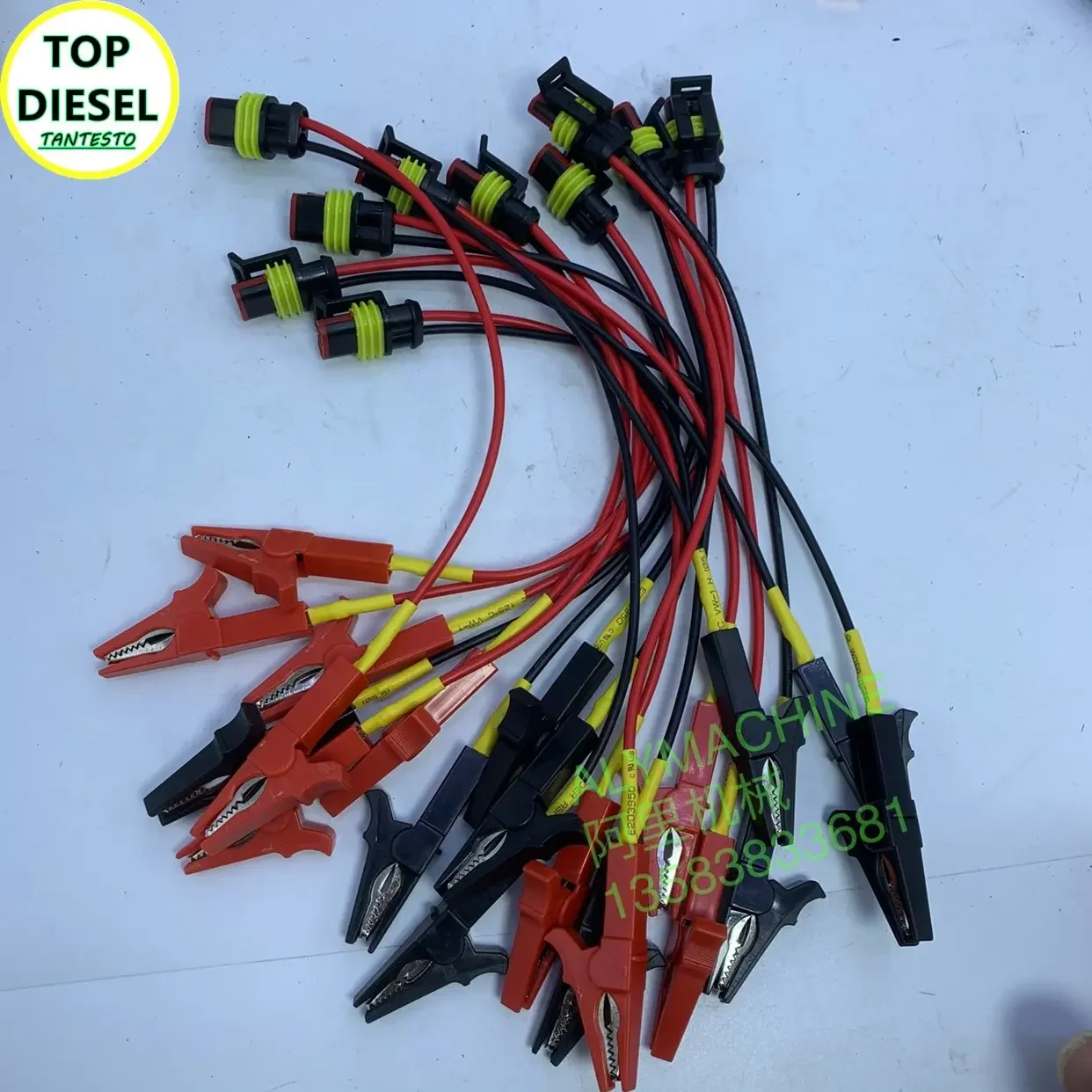 Diesel Common Rail Injector Solenoid Valve Clips Connect Wire Harness for Test Bench Repair Tools