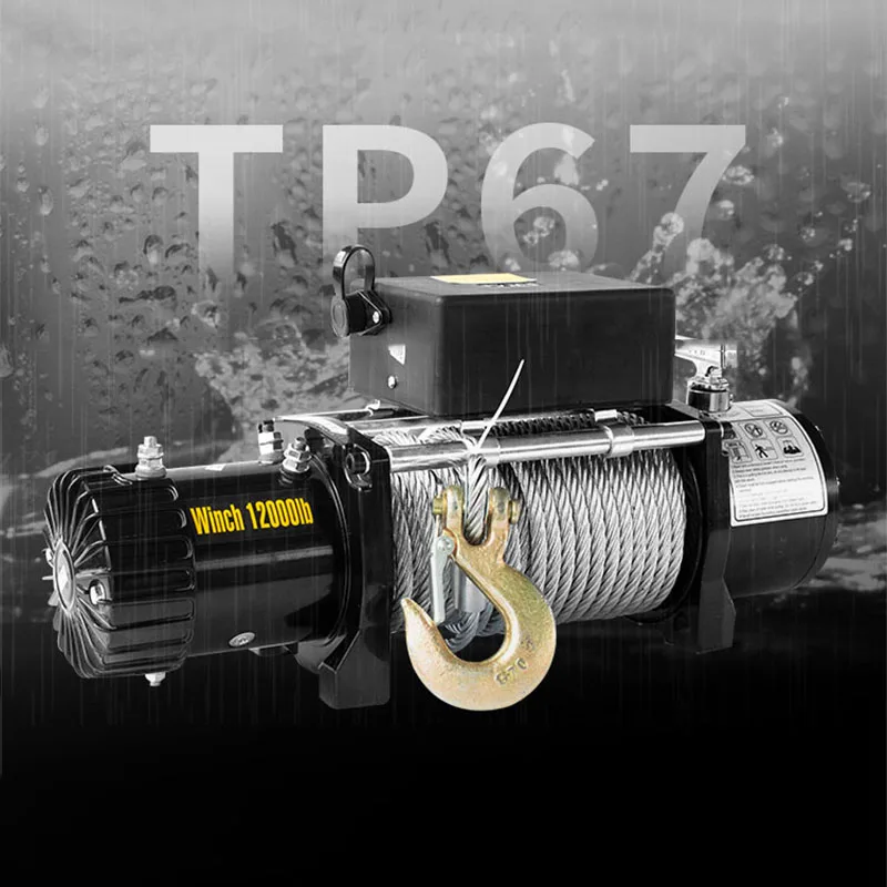 Car Vehicle Self-rescue Electric Winch 12v24v Car Winch Traction Hoist Climbing Winch 3000LBS/3500LBS 1100W 1200W off-road Winch