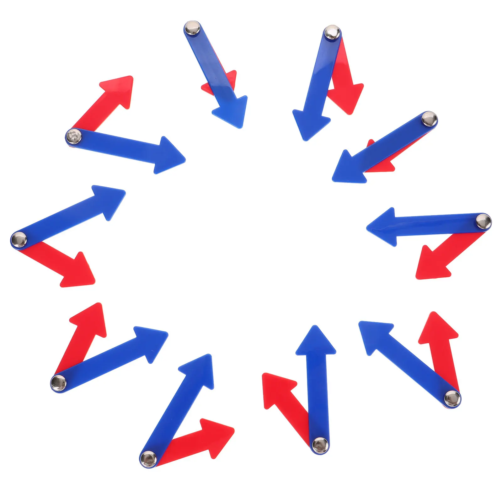 

10 Sets Clock Hand Teaching Aid Rotatable Plastic Red Blue Learning Time Telling Clock Parts for Kids Education Scrapbooking