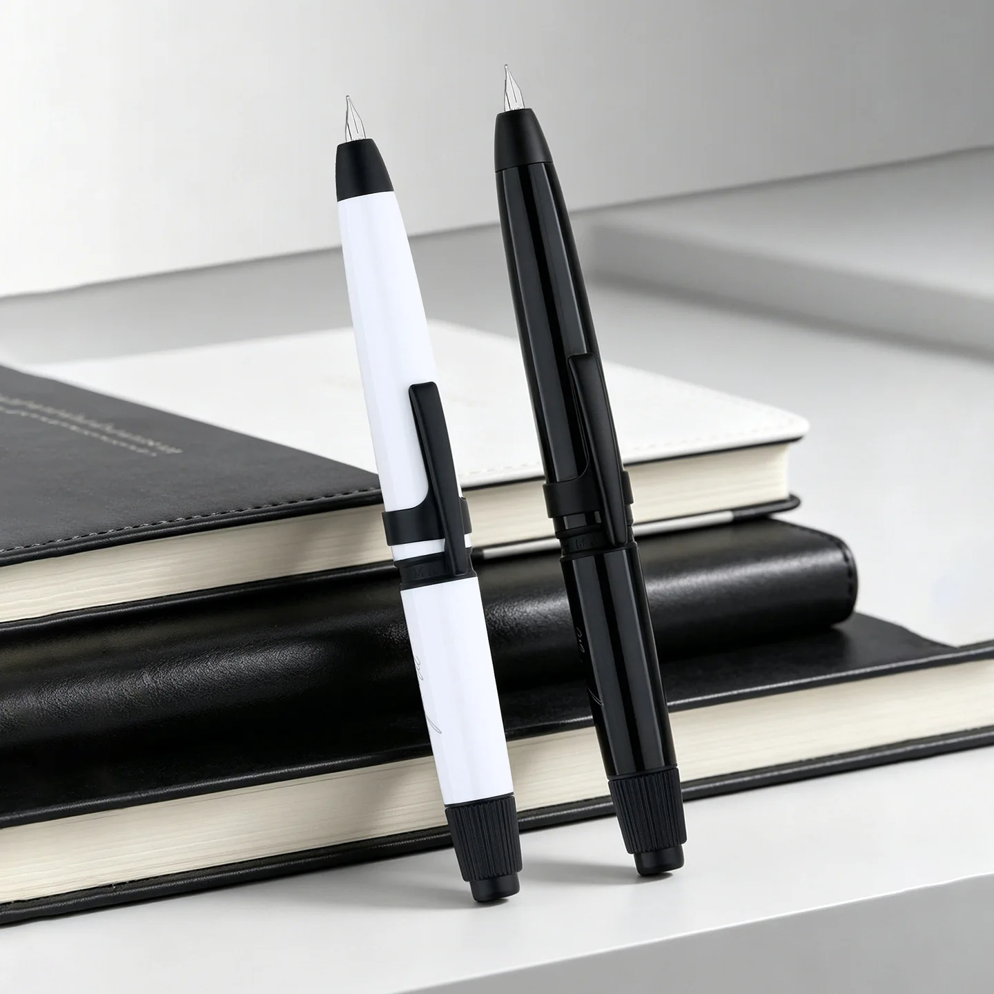 NEW MAJOHN A3 Press Rotate Fountain Pen Retractable Extra Fine Nib 0.4mm Ink Writing Pen School Office Stationery Supplies