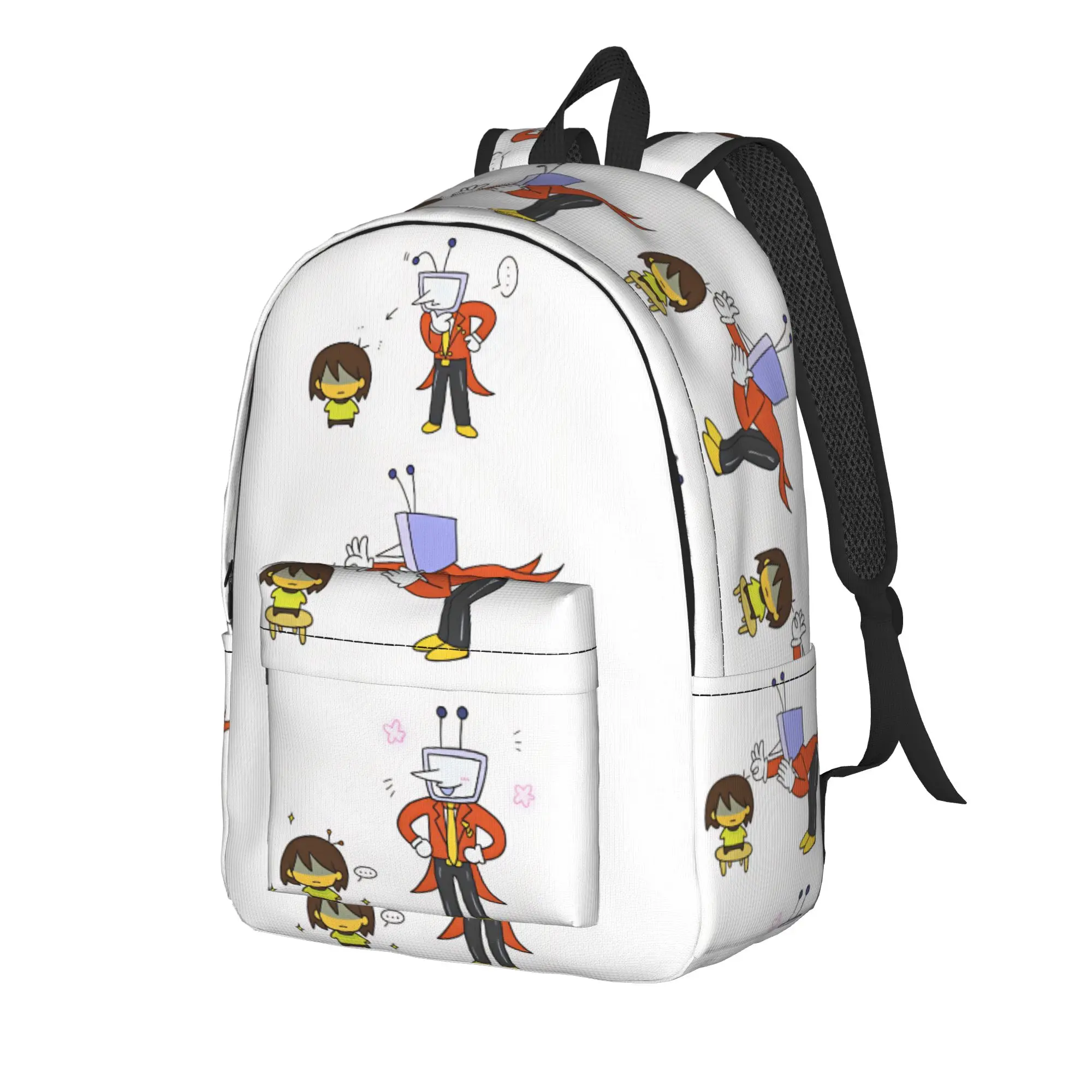 Deltarune Kris TV Man Cute Comic Strip Backpack  Aesthetic Backpacks Men Trekking Print High School Bags Designer Rucksack
