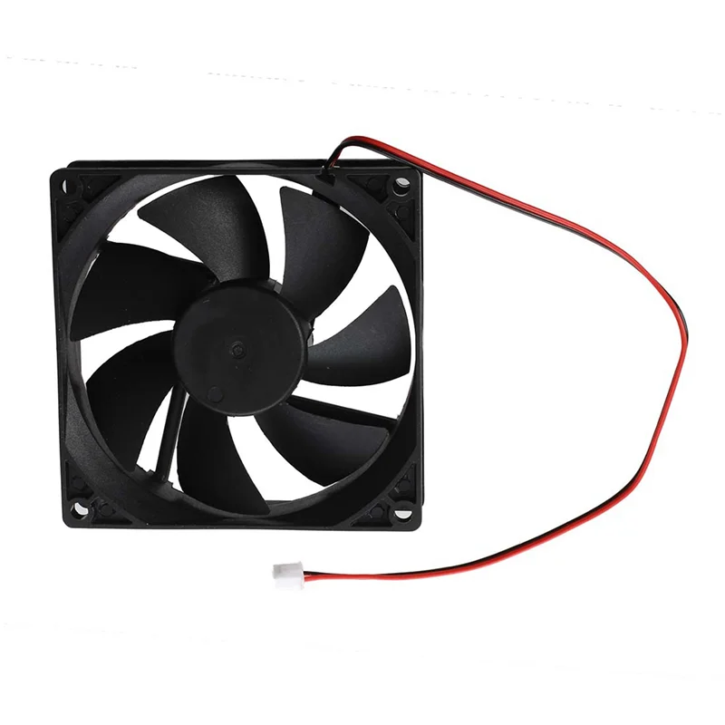 A14M 6X พลาสติกสีดําสแควร์ 9025 90 X 90 X 25 มม. DC 12V 0.25A พัดลมคูลเลอร์