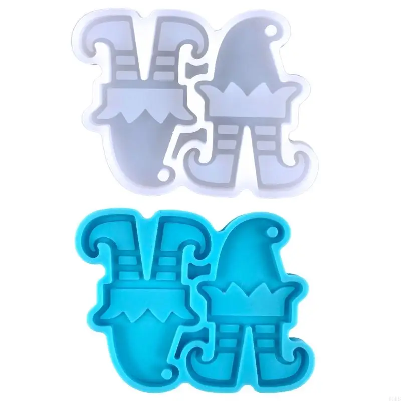 

69HB Christmas Elf Pendant Earrings Silicone Mold Suitable for Epoxy Resin Diy Craft Ornament Jewelry Making