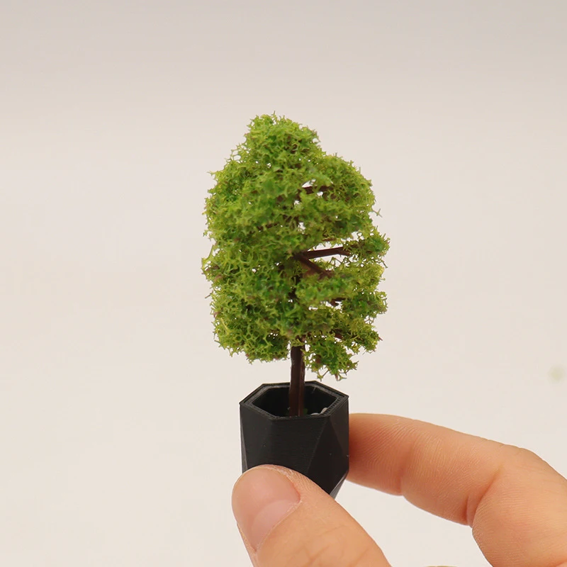 1Pc 1/12 Poppenhuis Mini Planten Ingemaakte Landschap Boom Model Poppenhuis Simulatie Micro Huis Tuin Decor Landschap Ornamenten