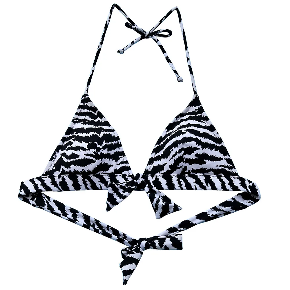 Special Offer Women Swimwear Triangle Bikini Top Pink Zebra Pattern Sexy Secret Sathing Suit Bikinis Brazilian Swimsuit