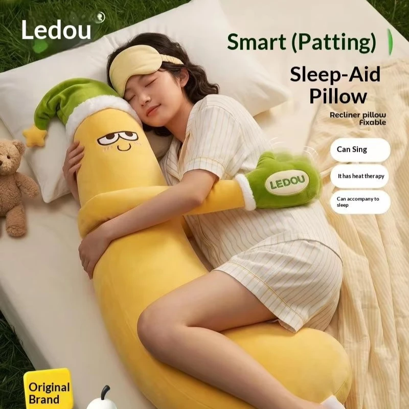 Ledou Banana Plush Pillow Smart Heating Music Soothing Long Side Sleeping Hug Pillow