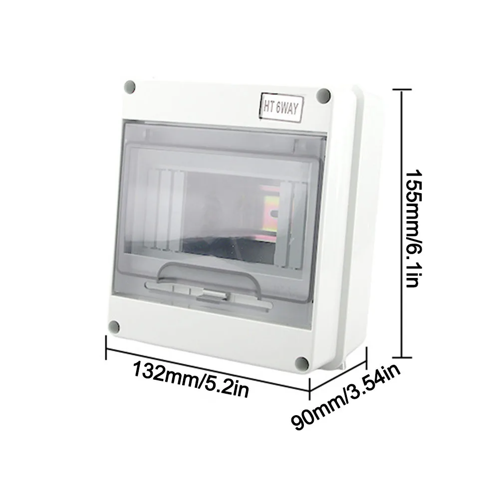 2/3/5/6/8/WAY Electrical Distribution Box HT Series Waterproof Junction Box Surface Mount Transparent Hinged Cover